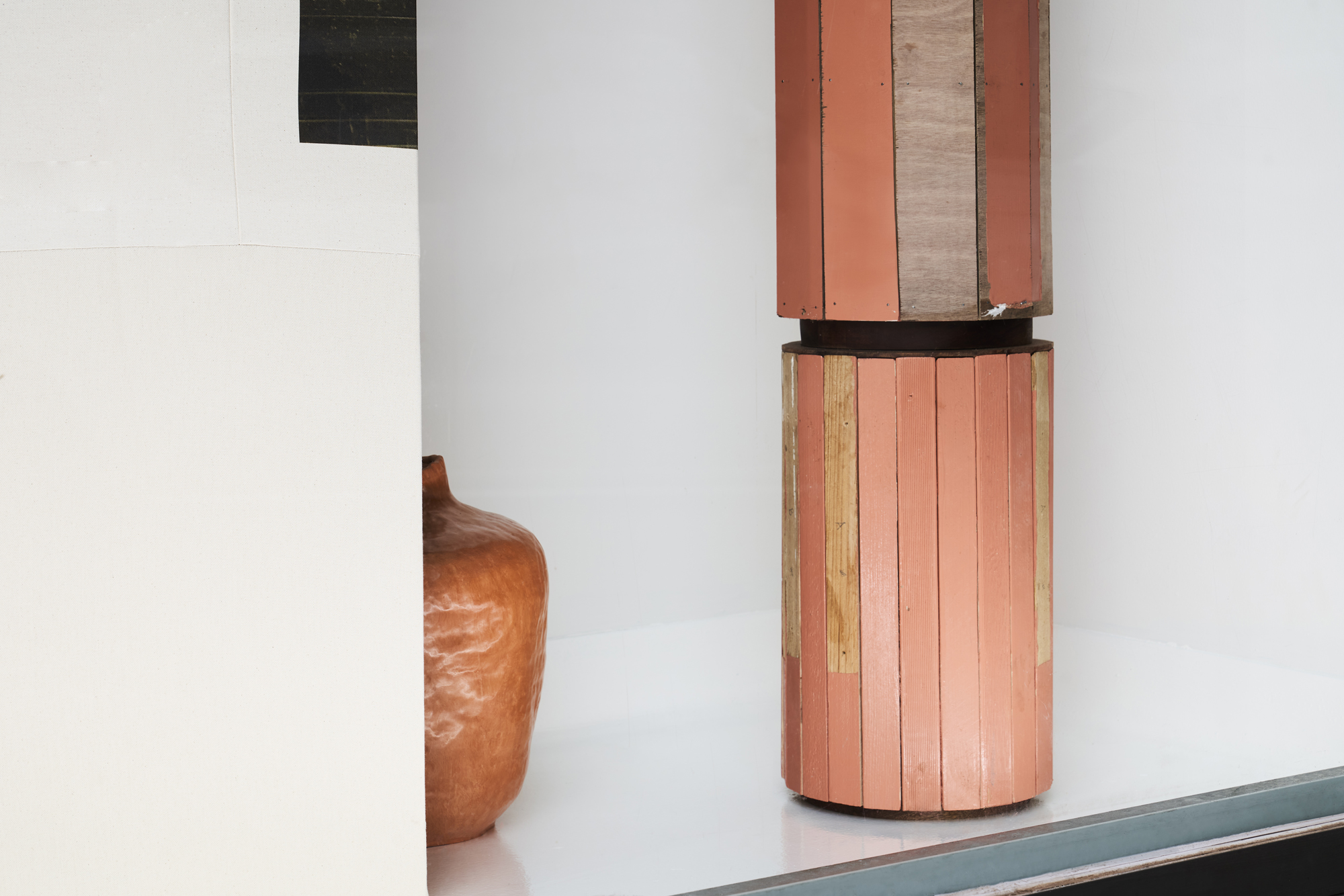 installation image of Dressings artwork in LAI facade