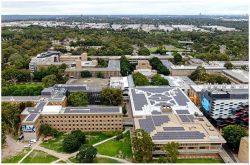 solar panels on roof buildings