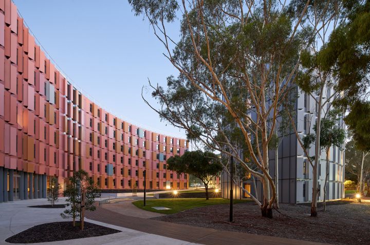Exterior of La Trobe's new Student Accommodation building
