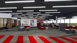 Level 2 informal study area from reception